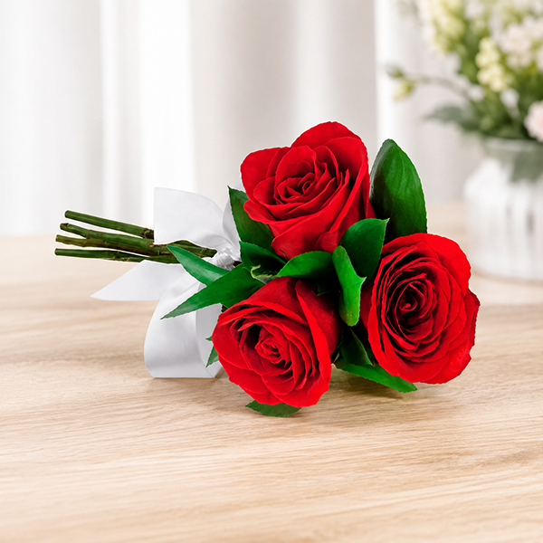 Arranjo de 3 Rosas Importadas