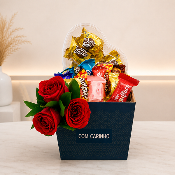 Kit com Carinho Rosas Importadas