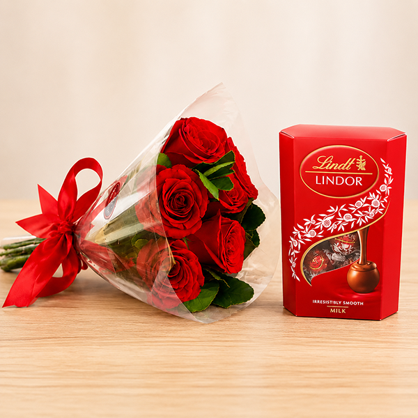 Rosas Vermelhas Colombianas e Lindt