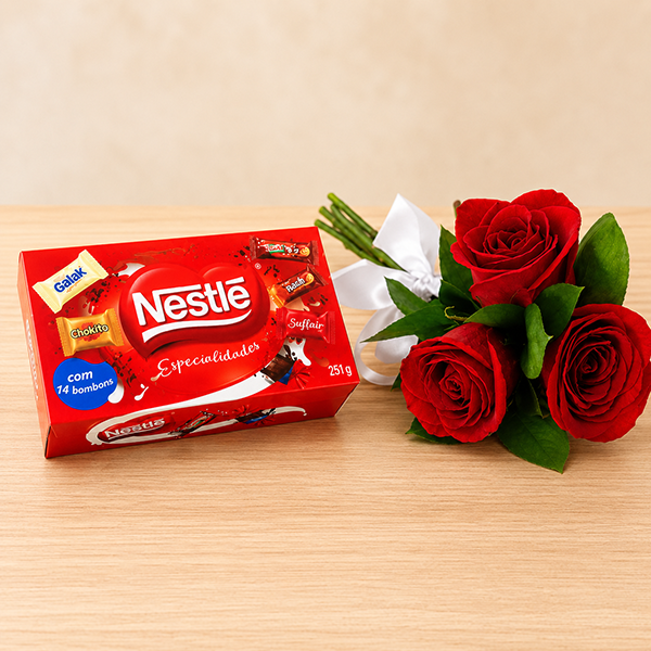 Chocolates com Rosas Importadas